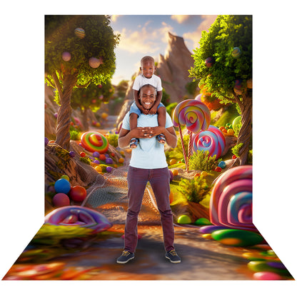 Candyland Adventure Photography Backdrop Basic 10x20