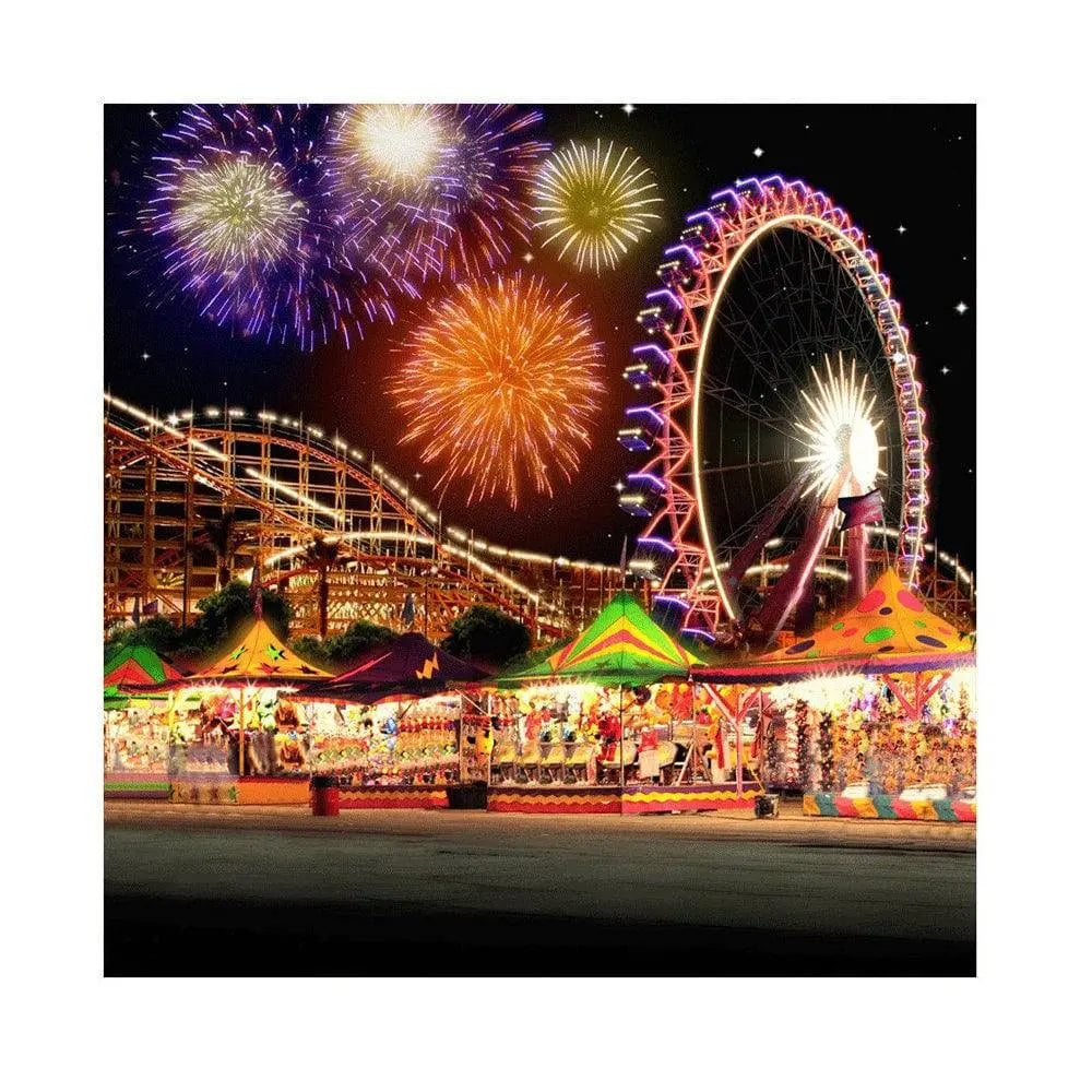Carnival Fireworks Photo Backdrop - Pro 8  x 8
