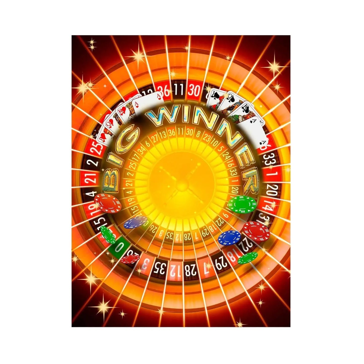 Casino Night Photography Backdrop - Basic 5.5  x 6.5