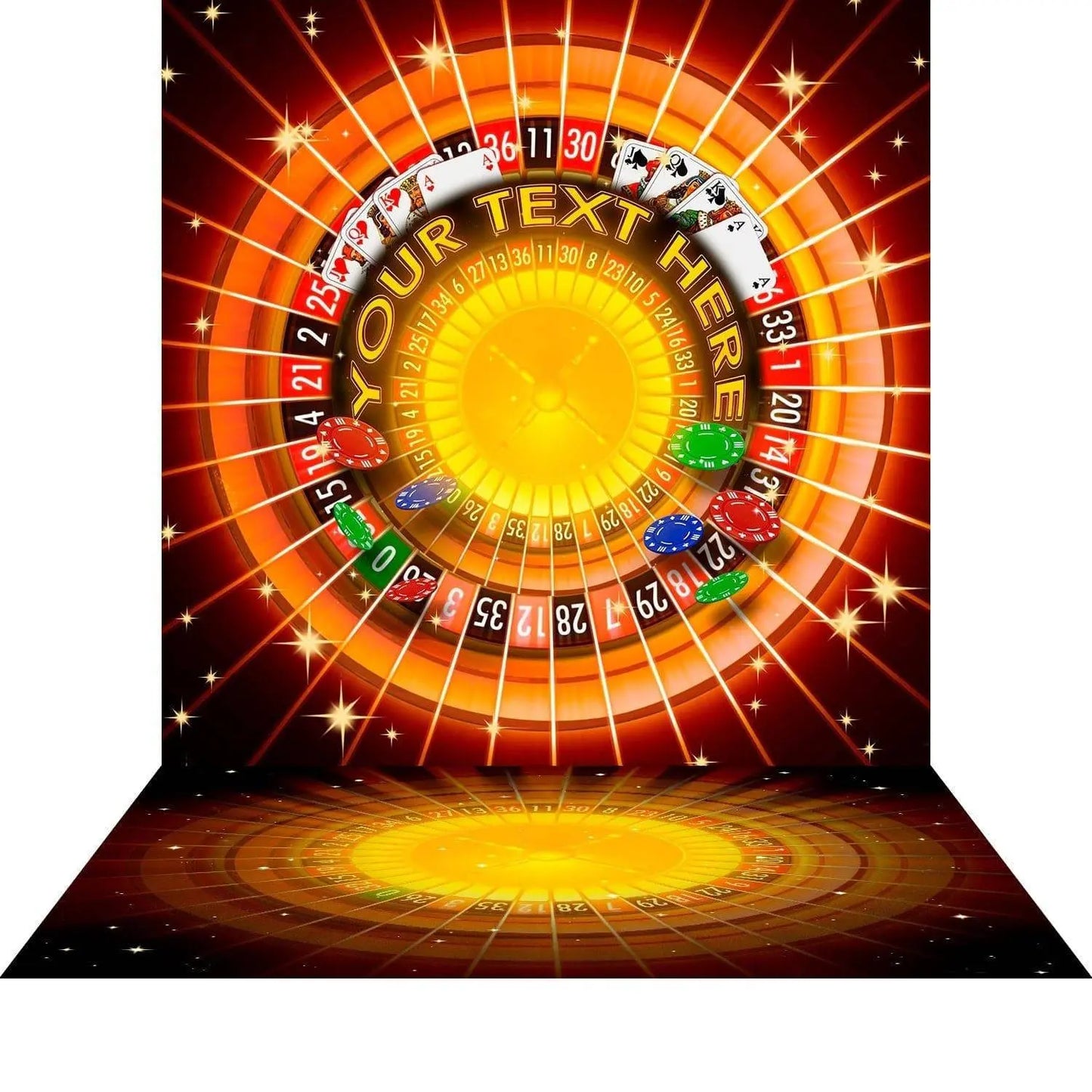 Casino Night Photography Backdrop - Basic 8  x 16