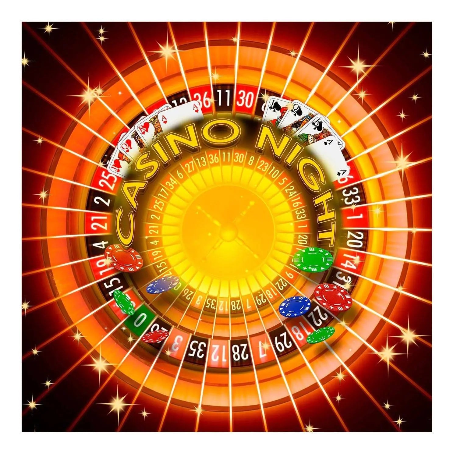 Casino Night Photography Backdrop - Basic 8  x 8