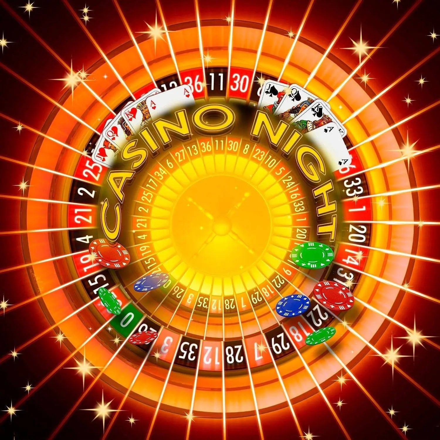 Casino Night Photography Backdrop - Pro 10  x 10