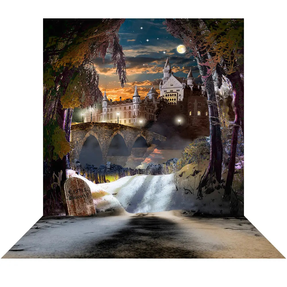Winter Castle Highway Photography Backdrop