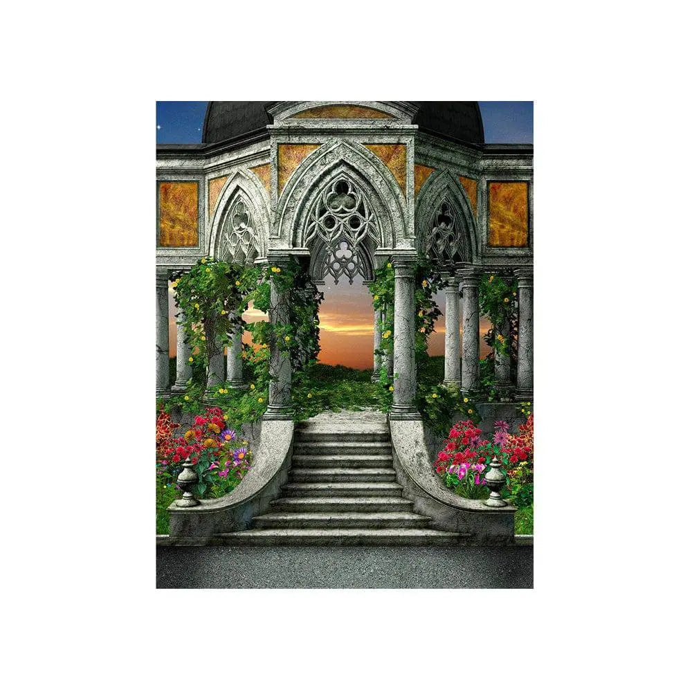 Glorious Gazebo Fairytale Photo Backdrop - Basic 4.4 x 5