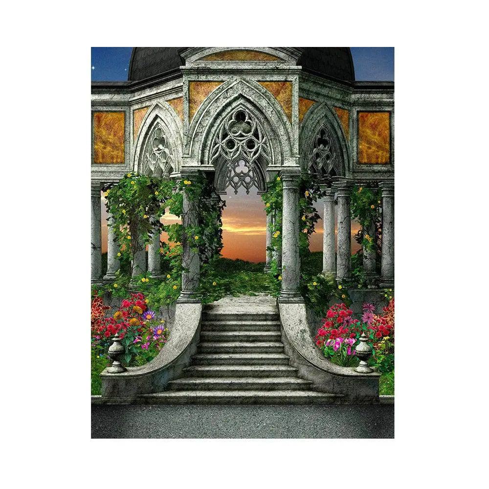 Glorious Gazebo Fairytale Photo Backdrop - Basic 5.5 x 6.5