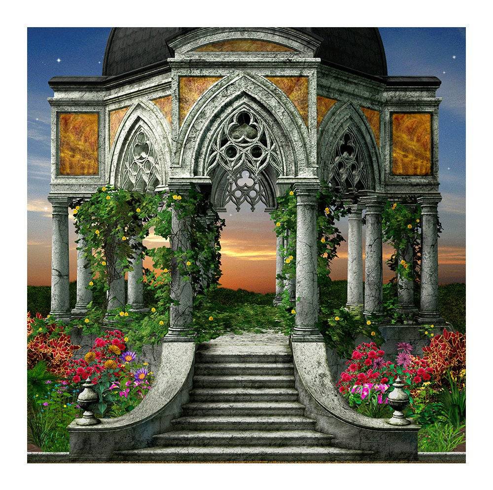Glorious Gazebo Fairytale Photo Backdrop - Basic 8 x 8