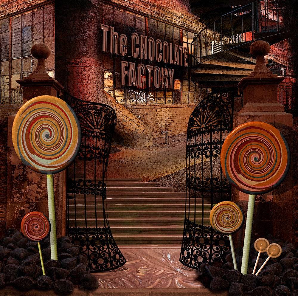 Chocolate Factory Photography Backdrop - Pro 10 x 8