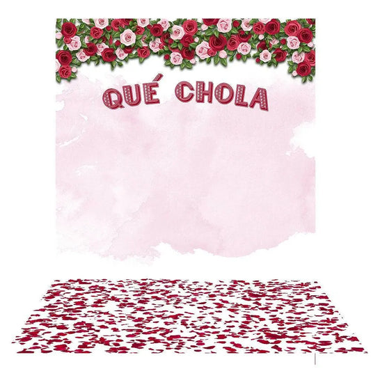 Rosas Que Chola Photo Backdrop - Basic 8  x 16