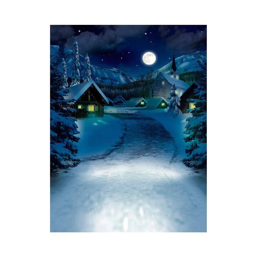 Winter Village Photo Backdrop - Basic 5.5 x 6.5