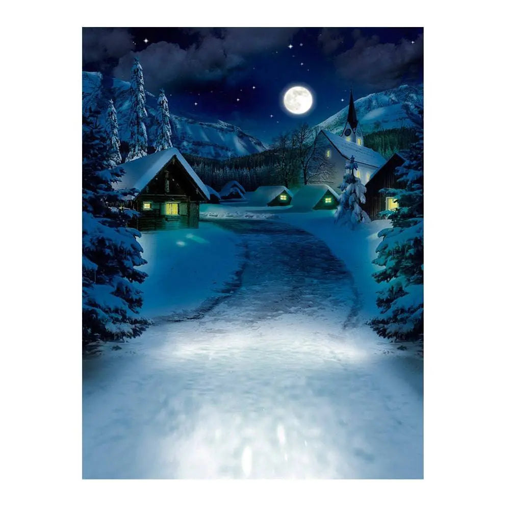 Winter Village Photo Backdrop - Pro 6  x 8