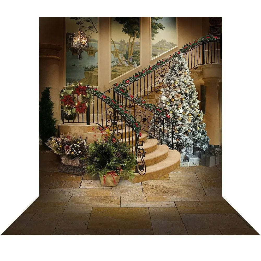 Christmas Holiday Interior Photo Backdrop - Pro 9 x 16