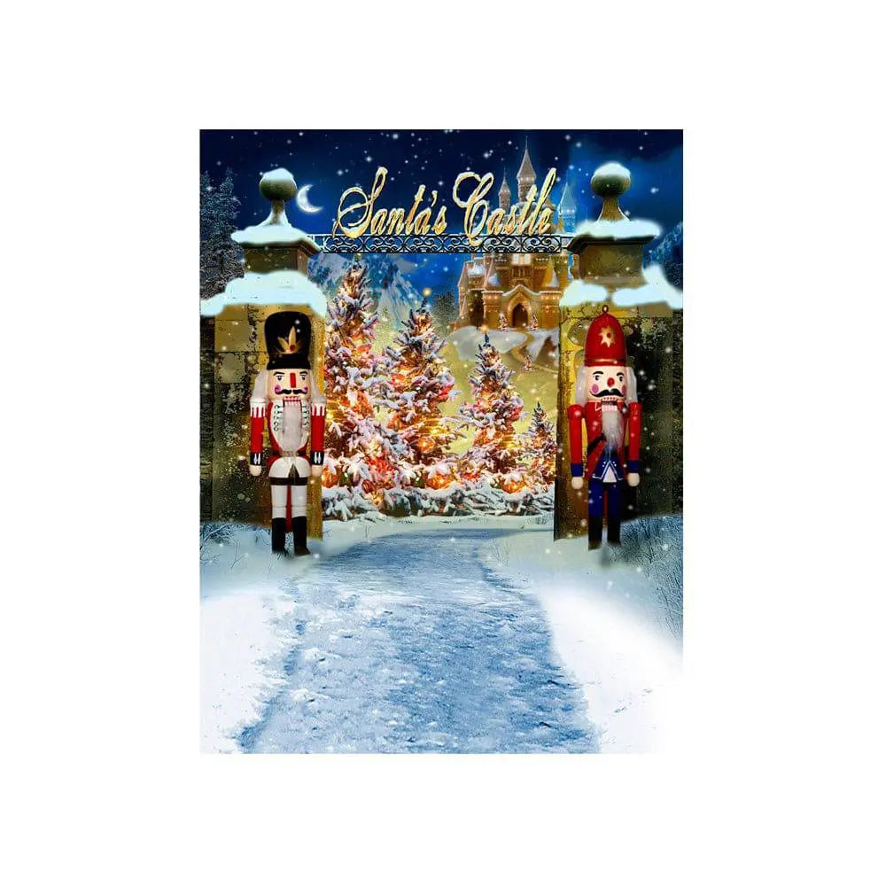 Santa's Workshop Castle Photography Backdrop - Basic 4.4 x 5