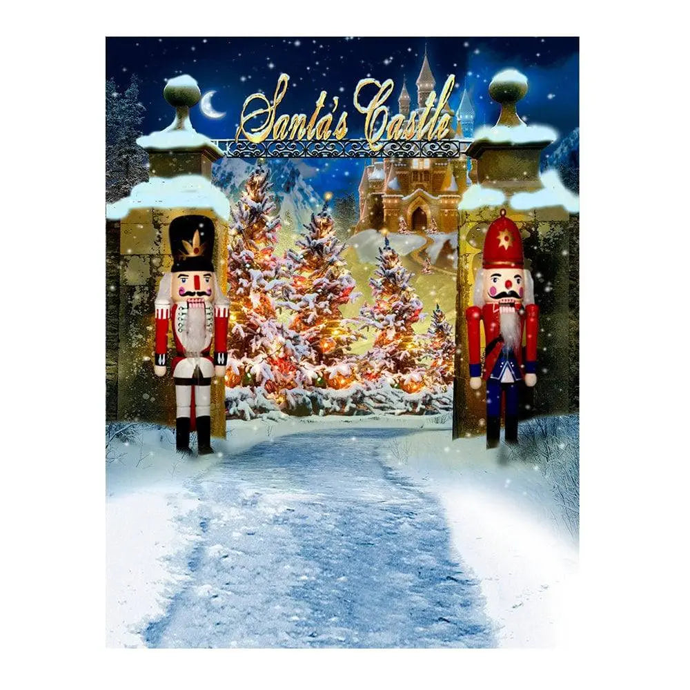 Santa's Workshop Castle Photography Backdrop - Basic 6 x 8