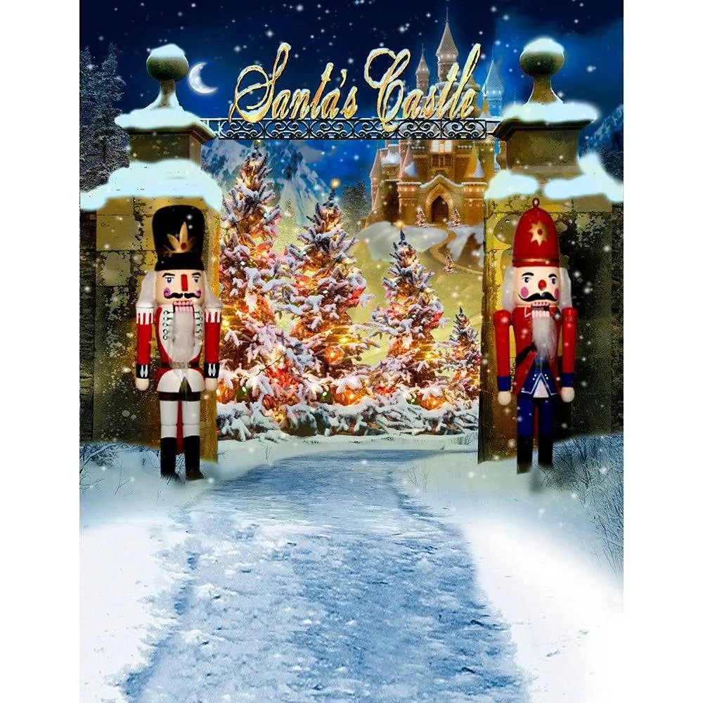 Santa's Workshop Castle Photography Backdrop - Pro 8 x 10