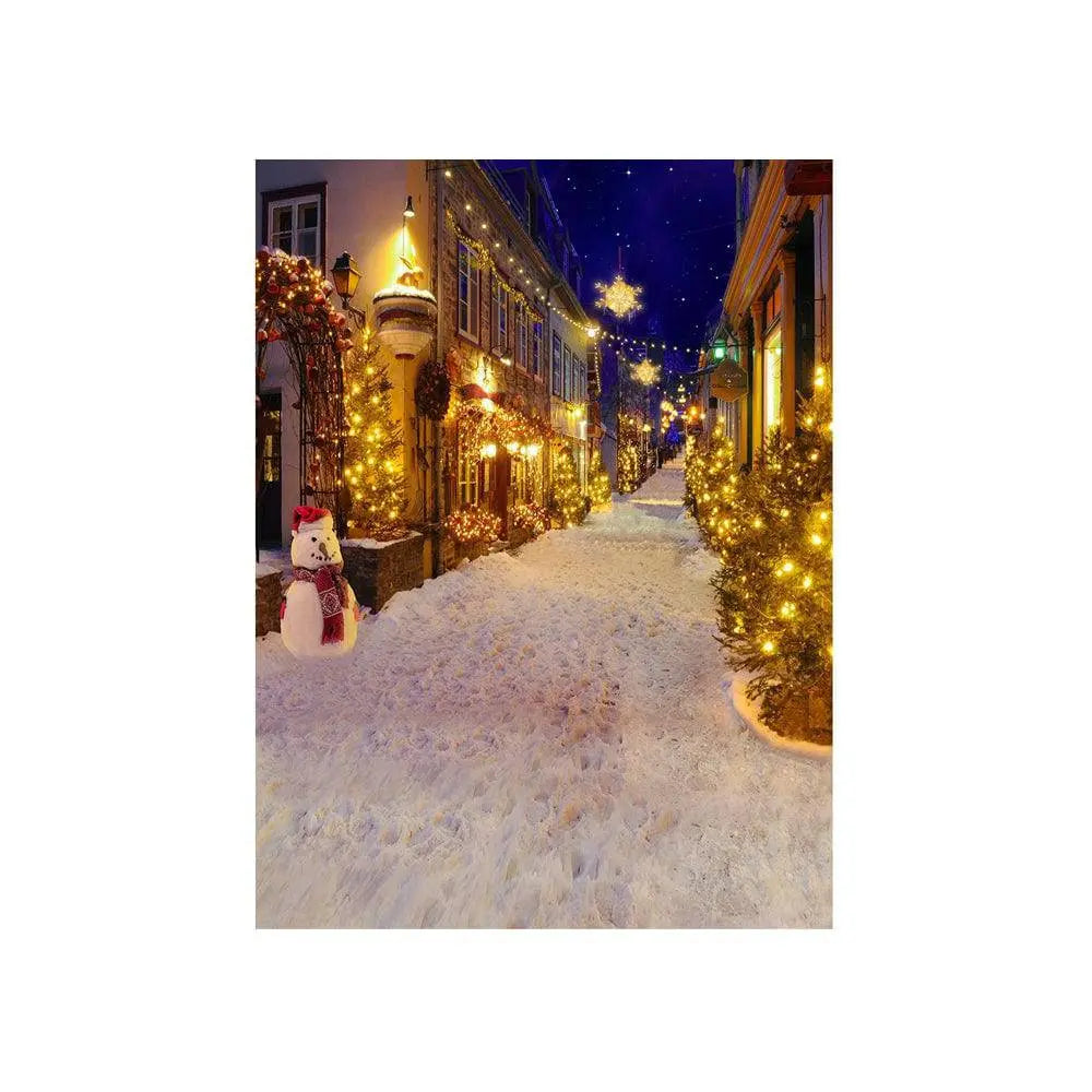 Christmas Village Reindeer Photography Backdrop - Basic 4.4 x 5