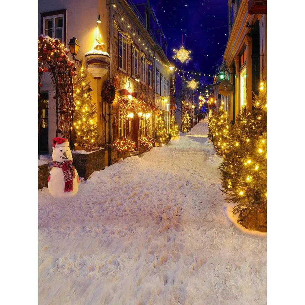 Christmas Village Reindeer Photography Backdrop - Basic 8 x 10
