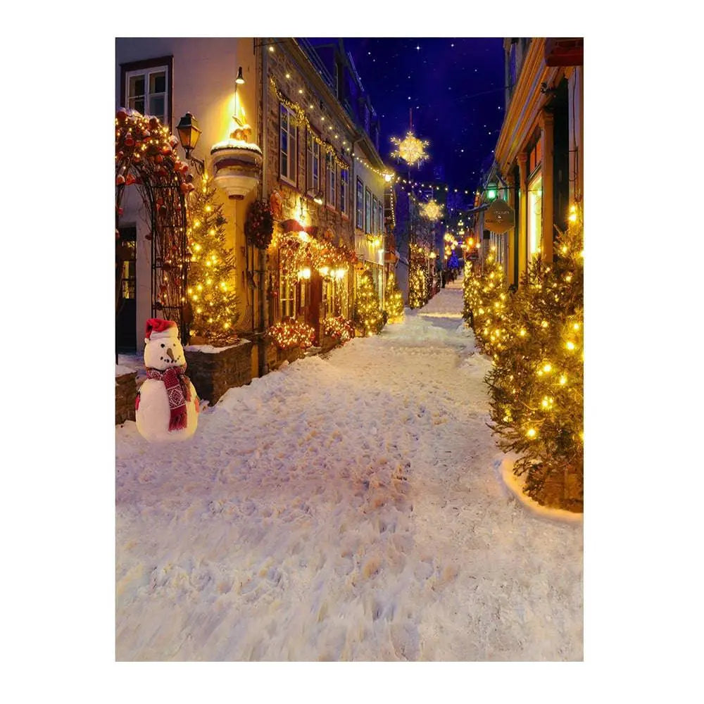 Christmas Village Reindeer Photography Backdrop - Pro 6 x 8