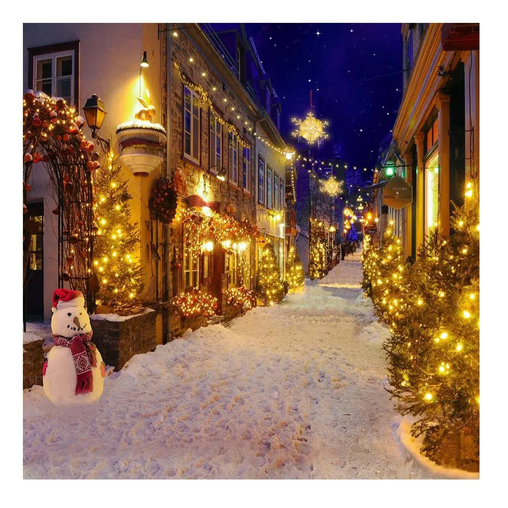 Christmas Village Reindeer Photography Backdrop - Pro 8 x 8