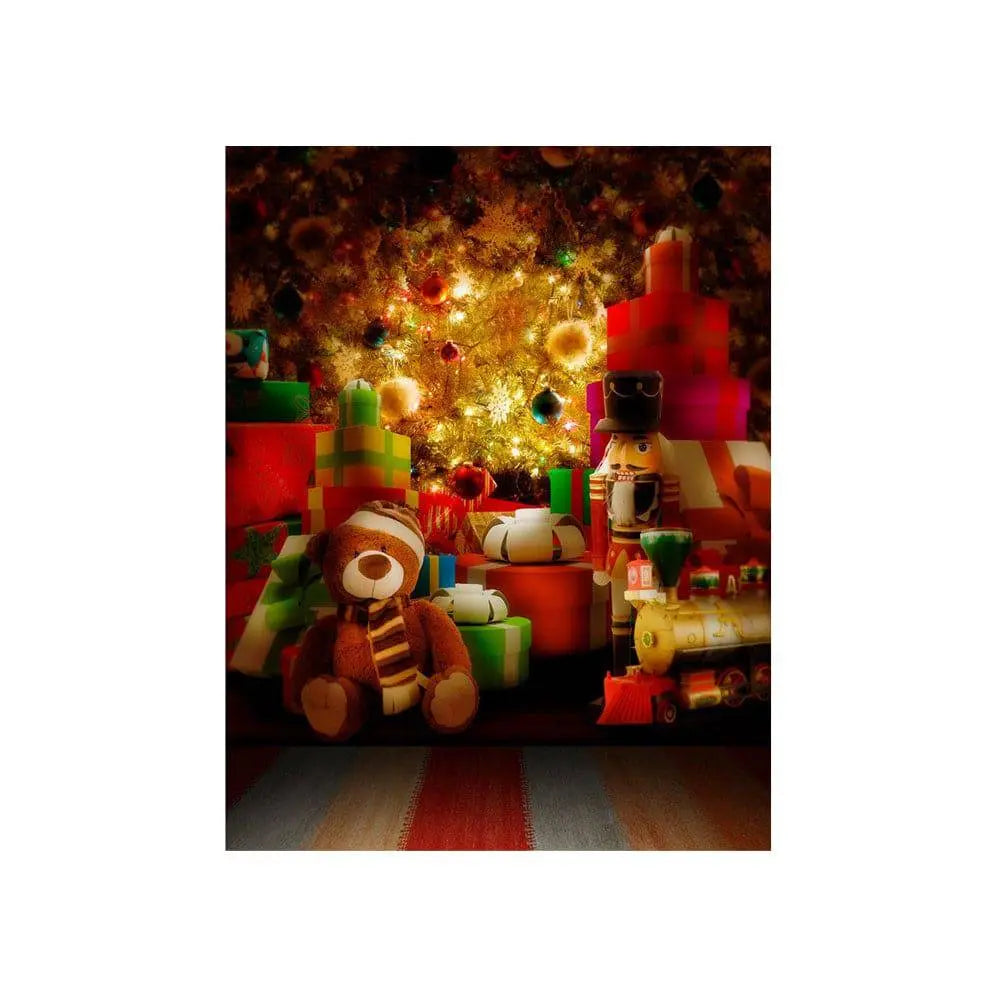 Toys Under The Christmas Tree Photo Backdrop - Basic 4.4  x 5
