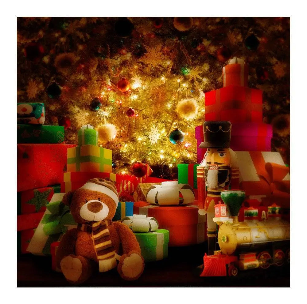 Toys Under The Christmas Tree Photo Backdrop - Basic 8  x 8
