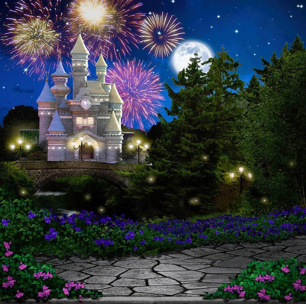 Magic Moment Castle Garden Photography Backdrop - Basic 10  x 8