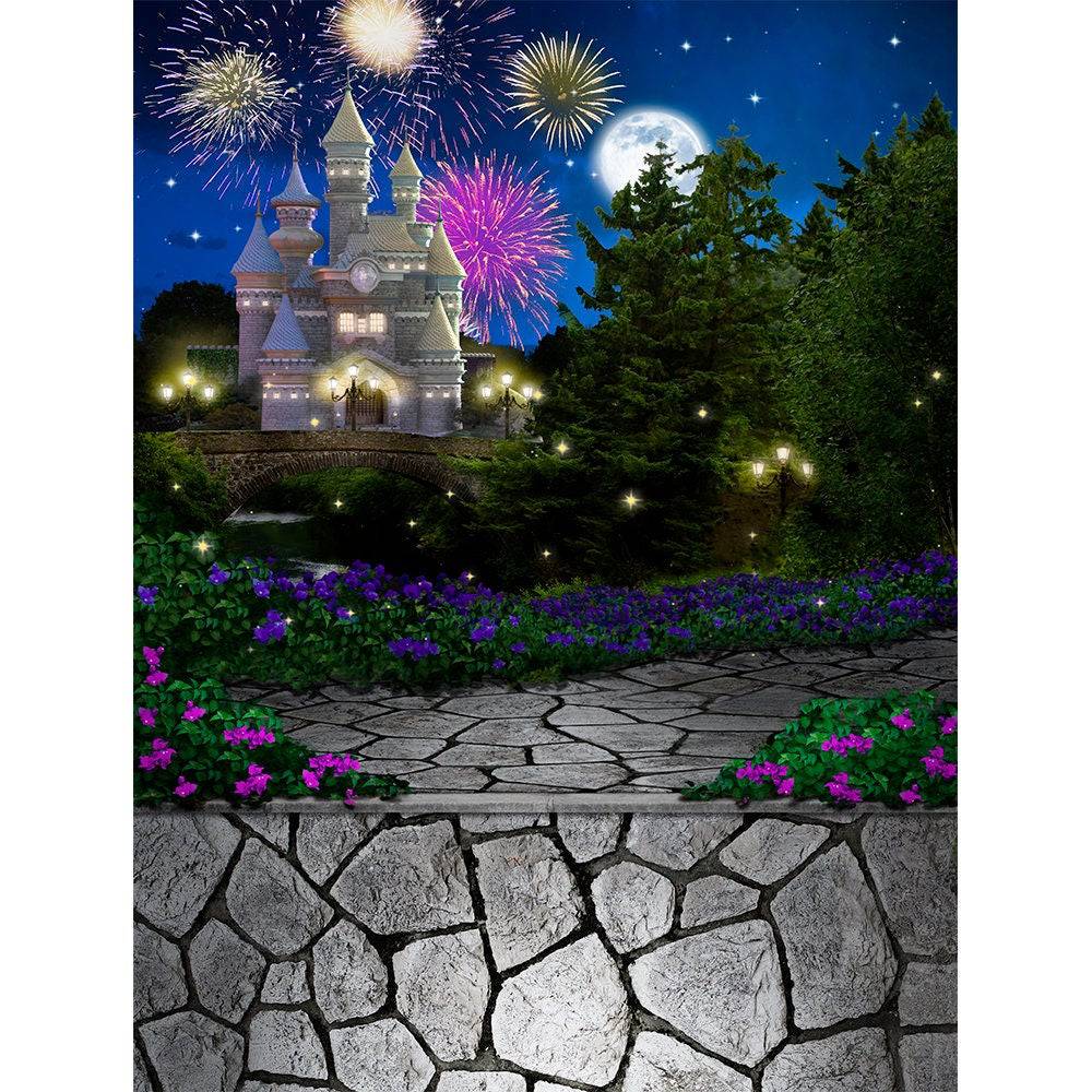 Magic Moment Castle Garden Photography Backdrop - Basic 8  x 10