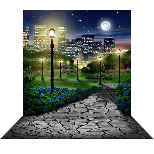 Central Park At Night Photography Backdrop