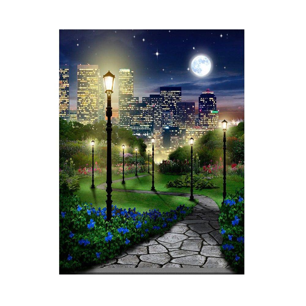 Central Park At Night Photography Backdrop - Basic 5.5 x 6.5