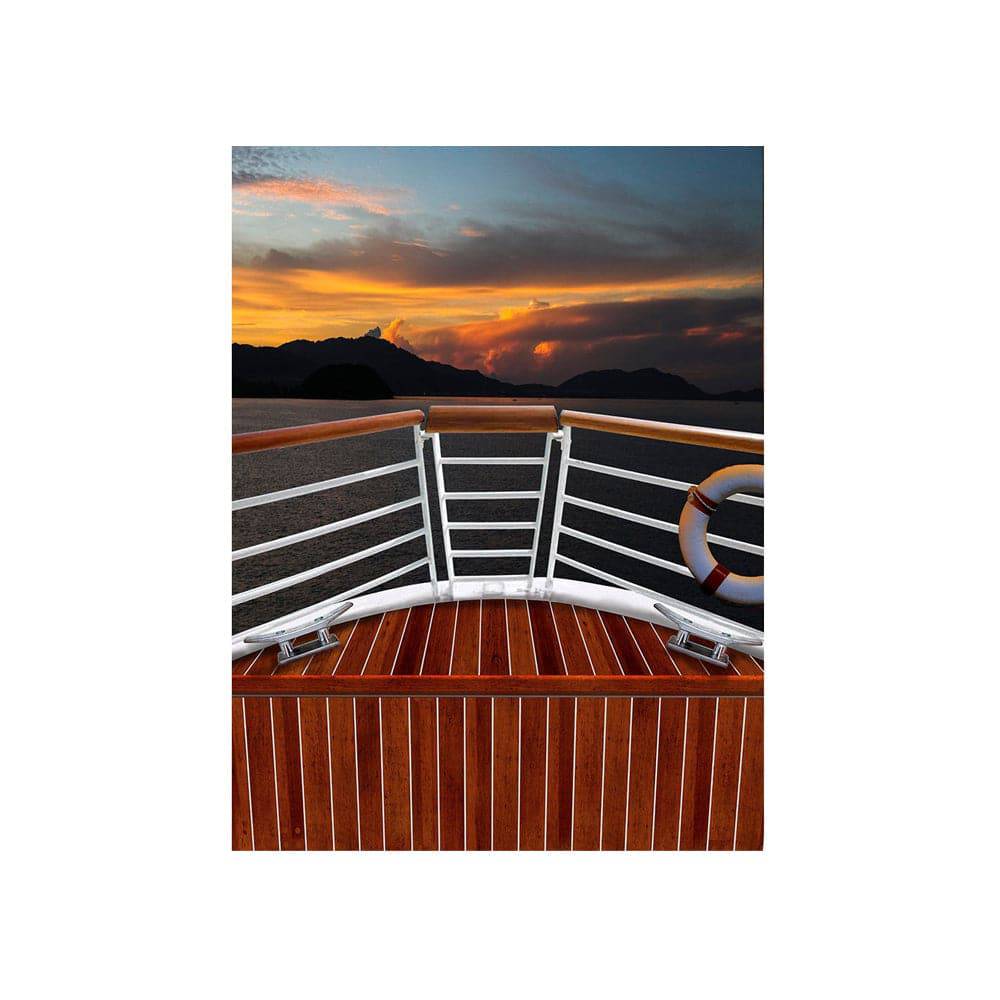 Sunset Cruise Ship Photo Backdrop - Basic 4.4 x 5