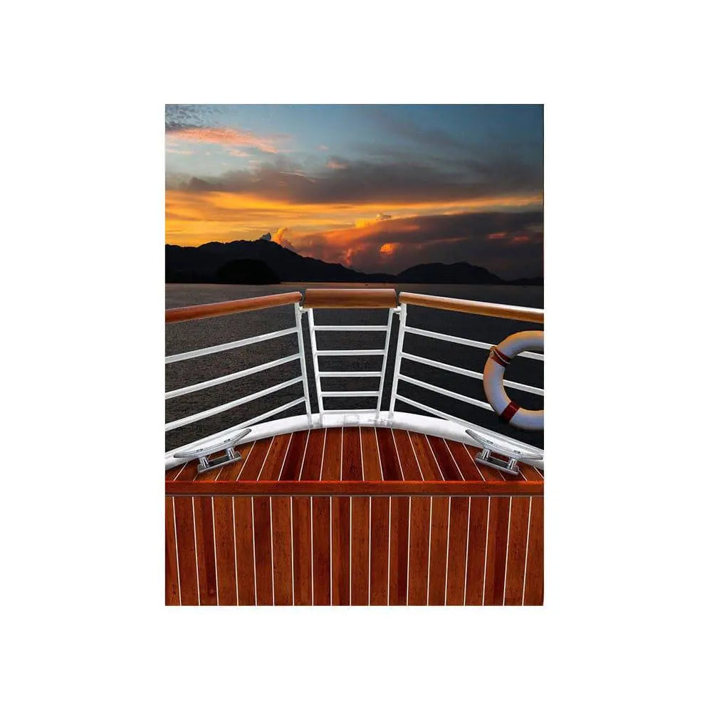 Sunset Cruise Ship Photo Backdrop - Basic 4.4  x 5