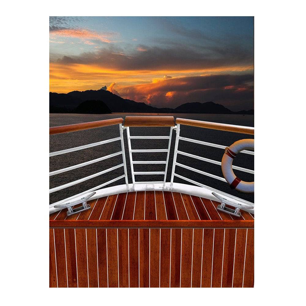 Sunset Cruise Ship Photo Backdrop - Pro 6 x 8