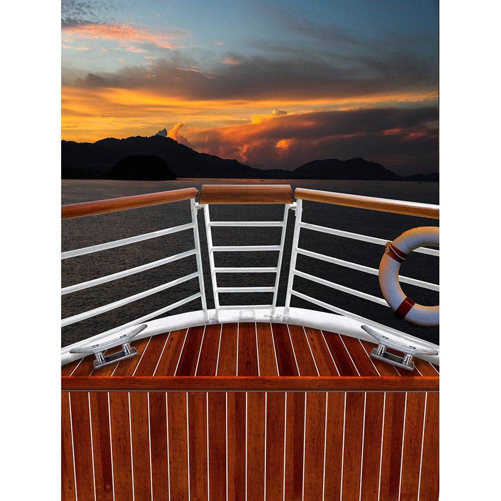 Sunset Cruise Ship Photo Backdrop - Pro 8 x 10