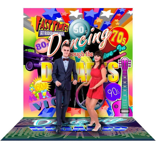 Dancing Through The Decades Photography Backdrop