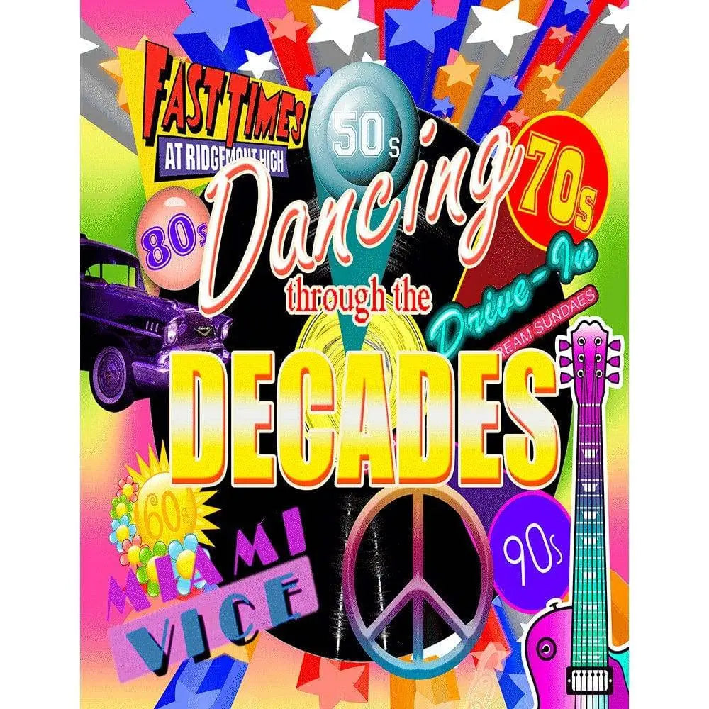 Dancing Through The Decades Photography Backdrop - Basic 8  x 10