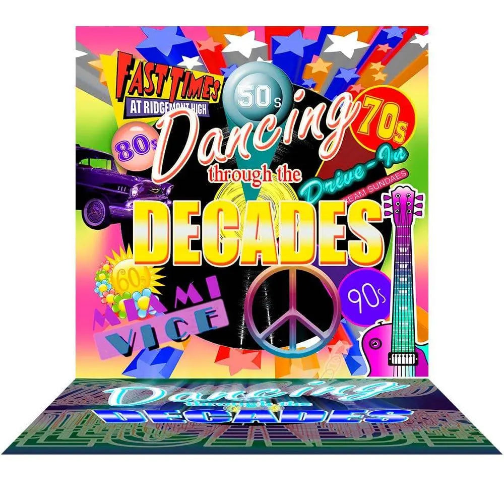 Dancing Through The Decades Photography Backdrop - Basic 8  x 16