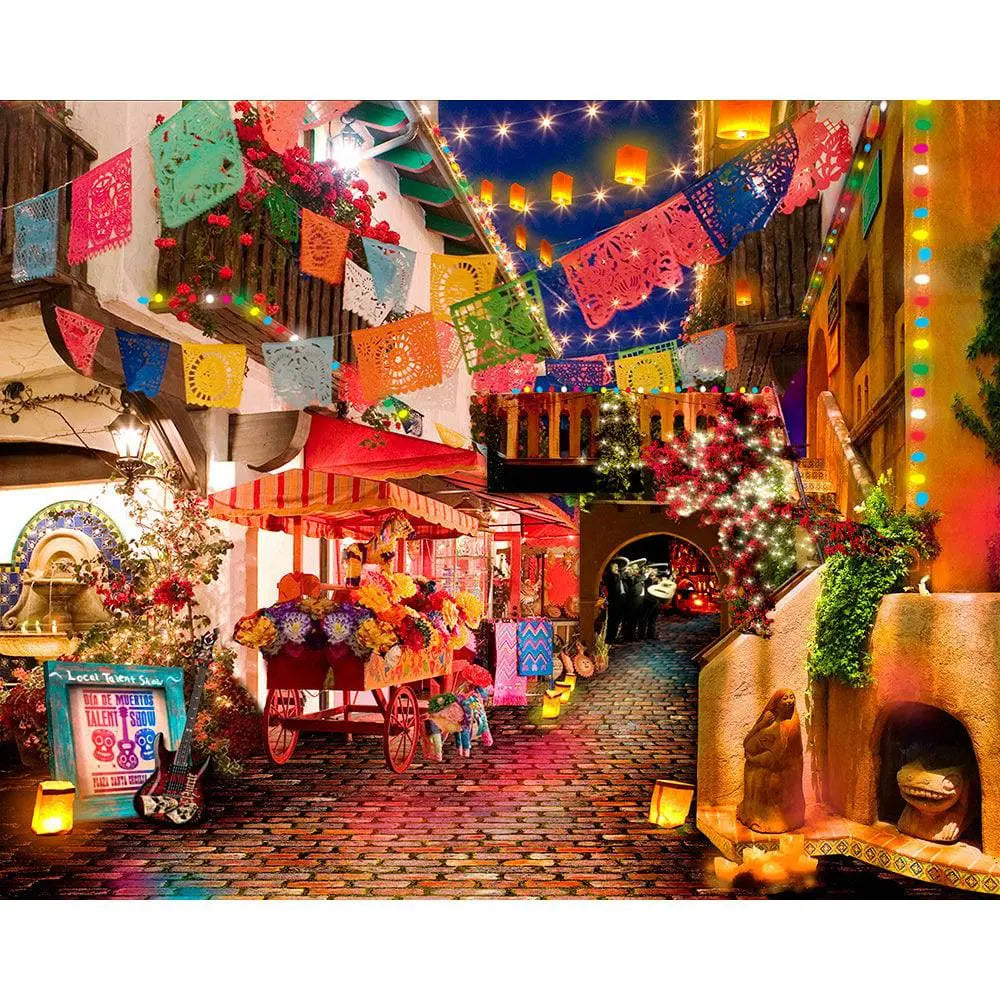 Mexican Market City Street Photo Backdrop - Pro 10  x 8