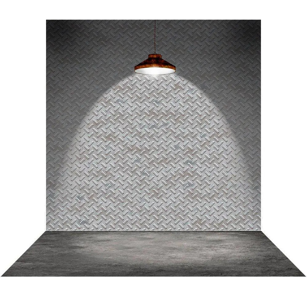 Diamond Plate Steel Photo Backdrop - Basic 8 x 16