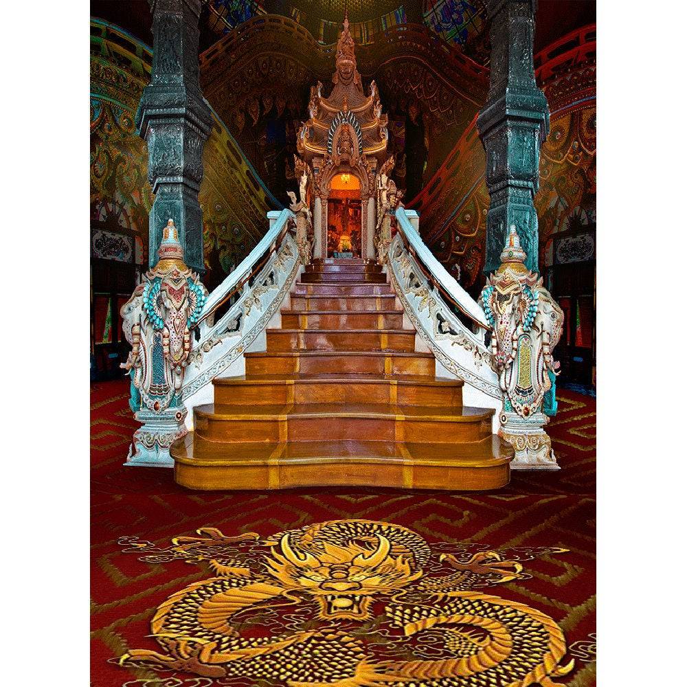 Dragon Dance Stair Case Photo Backdrop - Basic 8  x 10