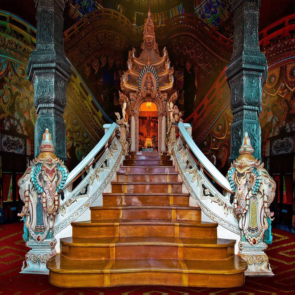 Dragon Dance Stair Case Photo Backdrop - Pro 10  x 10