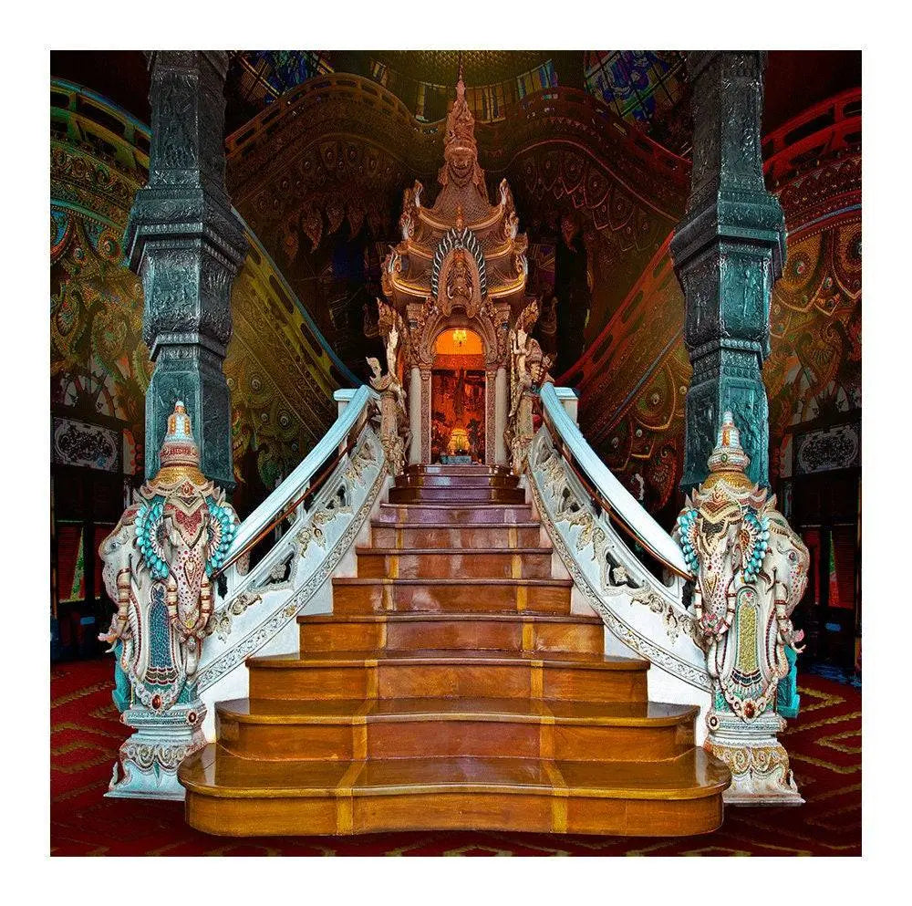 Dragon Dance Stair Case Photo Backdrop - Pro 8  x 8