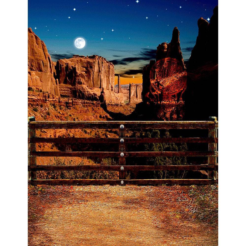 Western Desert Canyon Photo Backdrop - Basic 8  x 10