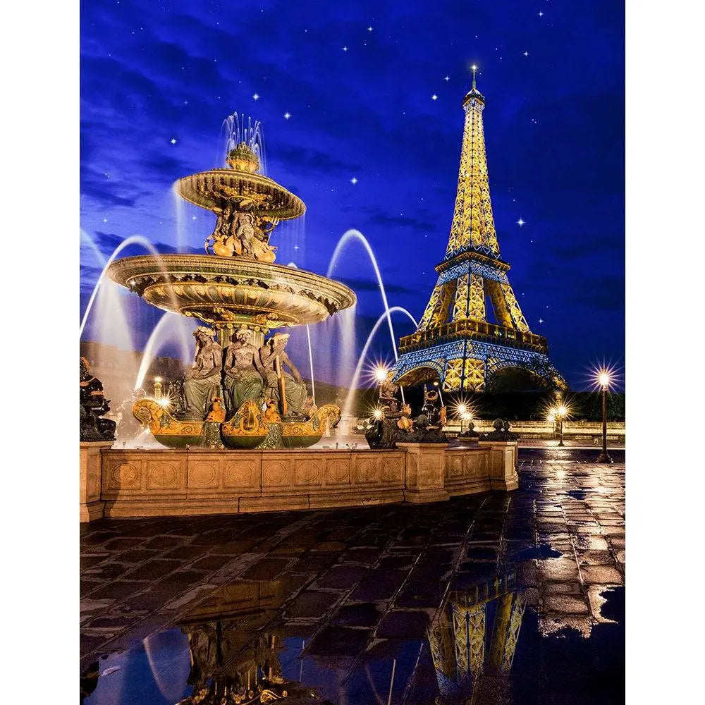 Eiffel Tower Paris Backdrop for Photography Background - Basic 8 x 10