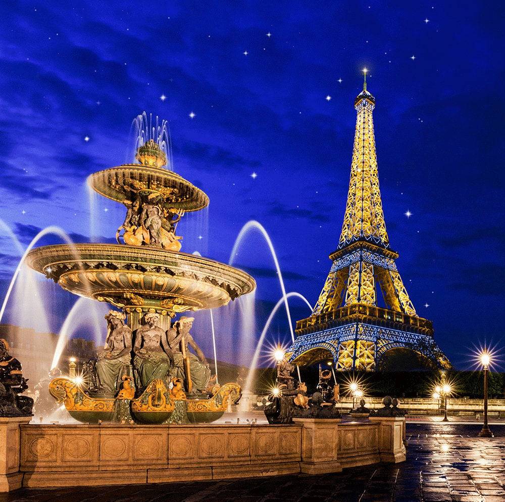 Eiffel Tower Paris Backdrop for Photography Background - Pro 10 x 10