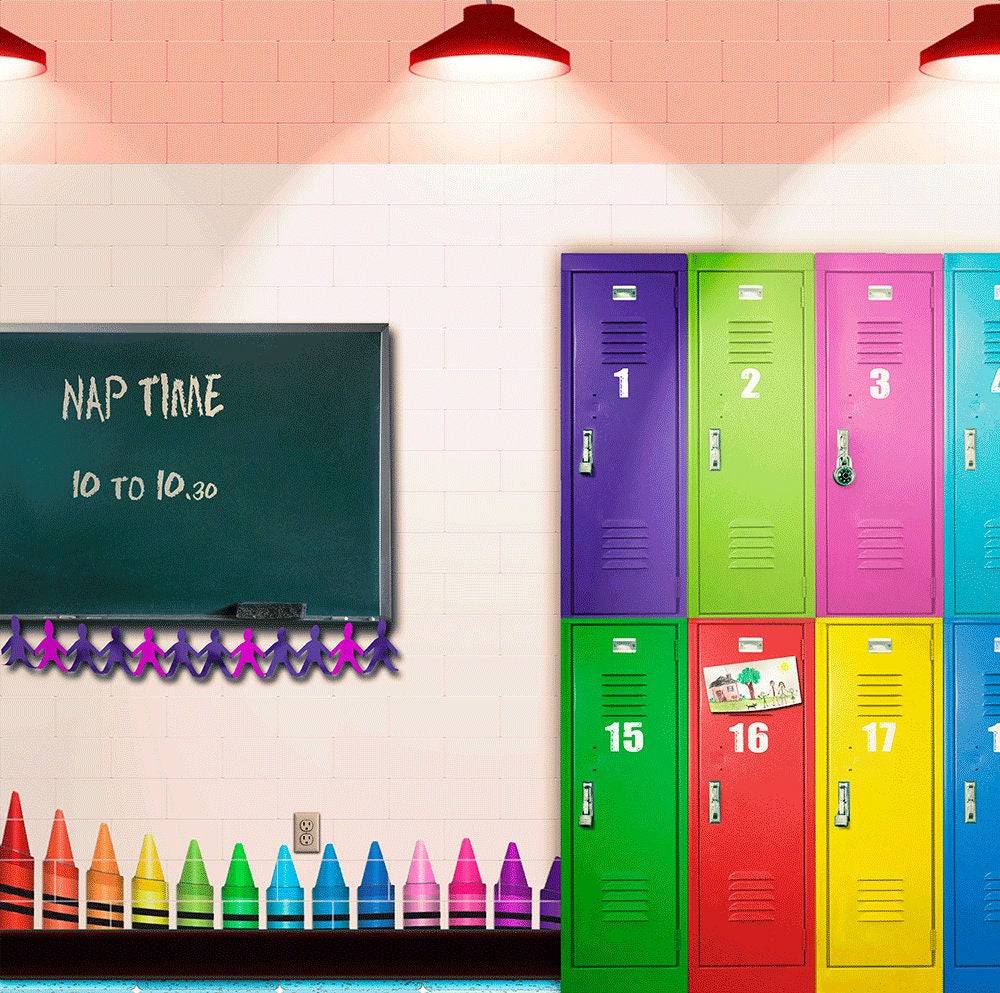 Elementary School Classroom Photo Background - Basic 10 x 8