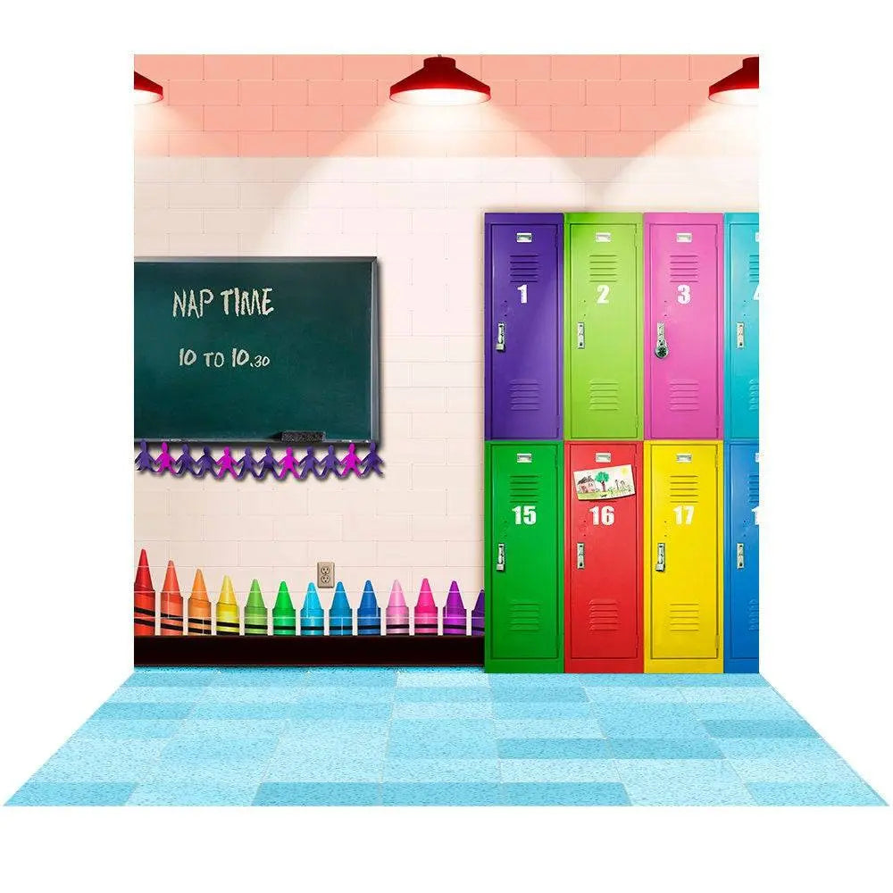 Elementary School Classroom Photo Background - Basic 8 x 16