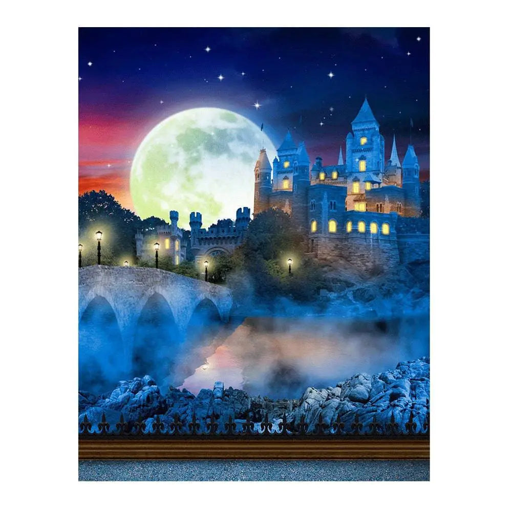 Colorful Enchanted Kingdom Castle Photo Backdrop - Basic 6 x 8