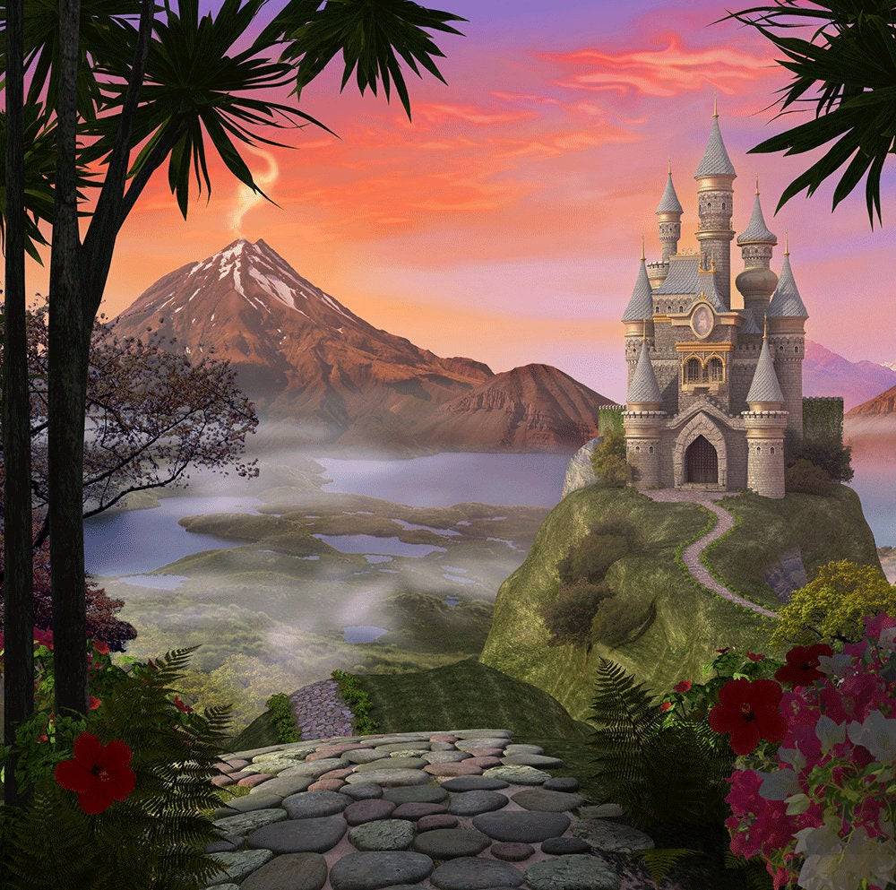 Fairytale Magical Castles Photography Background - Basic 10 x 8