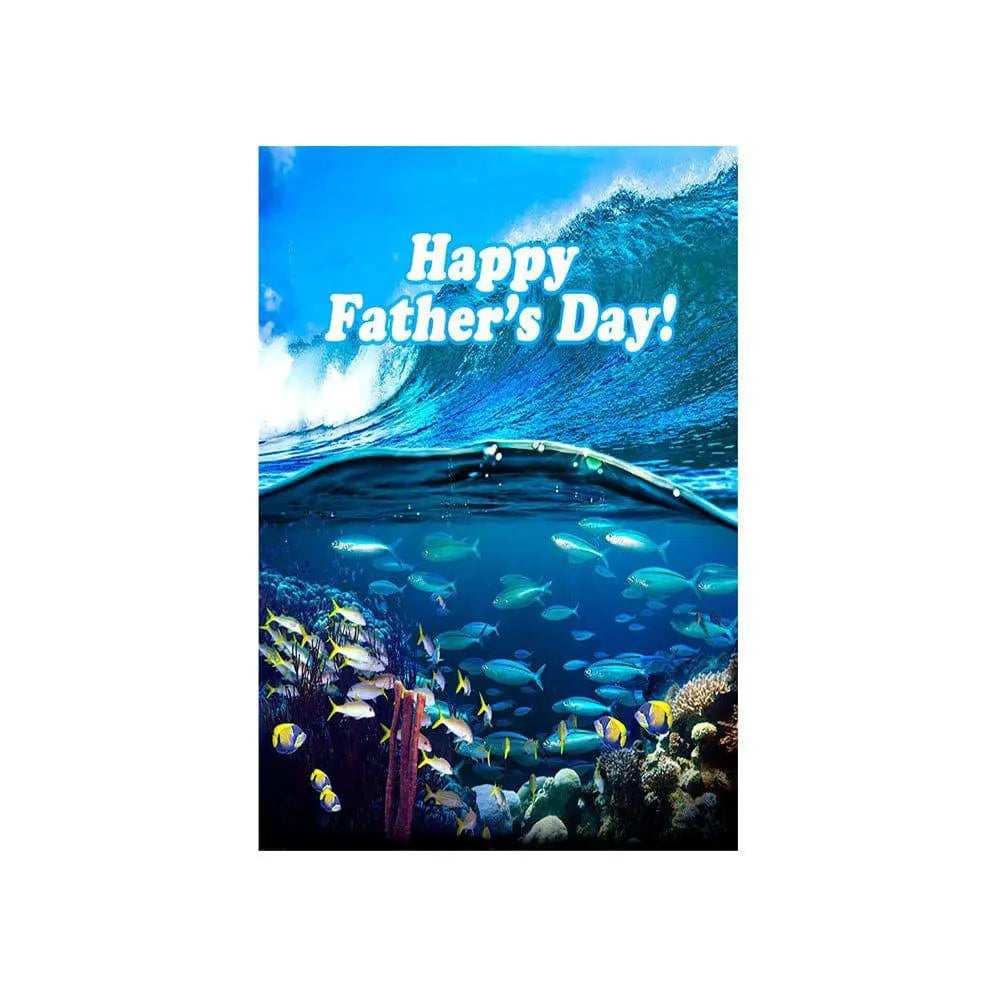 Customized Fathers Day Under The Sea Photo Backdrop - Basic 4.4 x 5