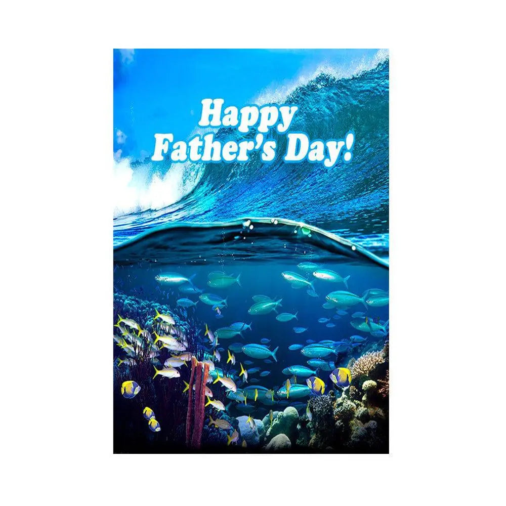 Customized Fathers Day Under The Sea Photo Backdrop - Basic 5.5 x 6.5