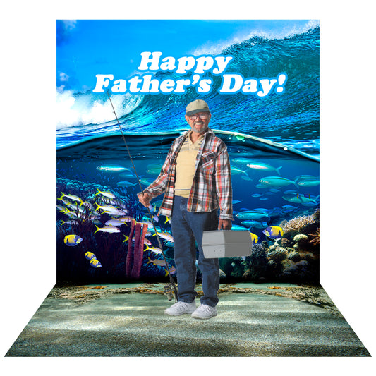 Father's Day Under The Sea Photo Backdrop (Customizable)